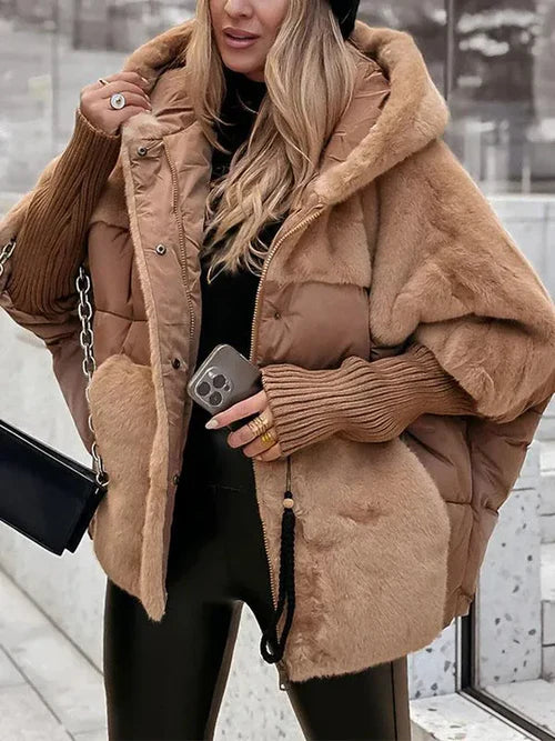 Damen-Thermojacke mit Kapuze für den Winter